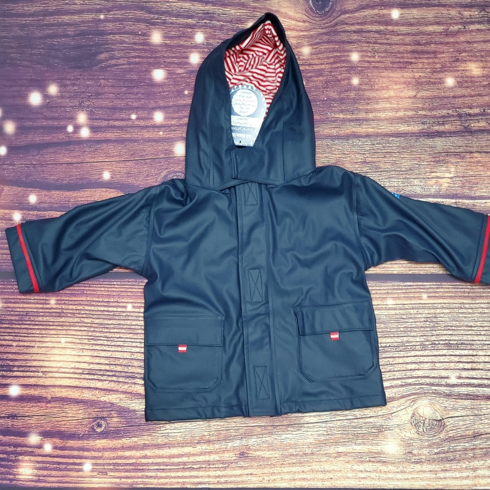 NWT Rain Coat Navy 12-18 month